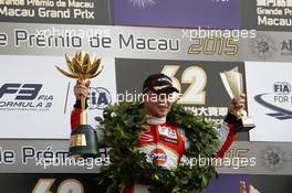 Winner Felix Rosenqvist (SWE) SJM Theodore Racing by Prema Powerteam Dallara Mercedes 22.11.2015. Formula 3 Macau Grand Prix, Macau, China