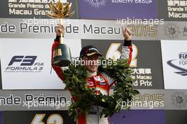 Winner Felix Rosenqvist (SWE) SJM Theodore Racing by Prema Powerteam Dallara Mercedes 22.11.2015. Formula 3 Macau Grand Prix, Macau, China