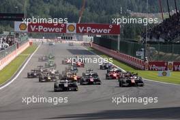 Race 1, Start of the race 22.08.2015. GP2 Series, Rd 7, Spa-Francorchamps, Belgium, Saturday.