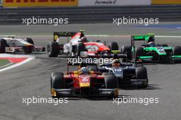 Race 2, Jordan King (GBR) Racing Engineering and Artem Markelov (Rus) Russian Time 19.04.2015. GP2 Series, Rd 1, Sakhir, Bahrain, Sunday.