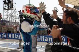 Race 2, 3rd position Nathanael Berthon (FRA) Lazarus 19.04.2015. GP2 Series, Rd 1, Sakhir, Bahrain, Sunday.