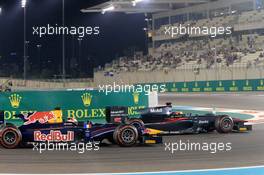 Race 1, Pierre Gasly (FRA) Dams and Stoffel Vandoorne (BEL) Art Grand Prix 28.11.2015. GP2 Series, Rd 11, Yas Marina Circuit, Abu Dhabi, UAE, Saturday.
