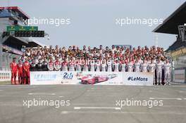 A drivers group photograph. 10.06.2015. FIA World Endurance Championship Le Mans 24 Hours, Practice and Qualifying, Le Mans, France. Wednesday.