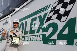 Winner GTD Dominik Farnbacher (GER) Riley Motorsports TI Automotive Dodge Viper SRT 25.01.2015. Rolex 24, Saturday, Victory Lane, Daytona, USA.
