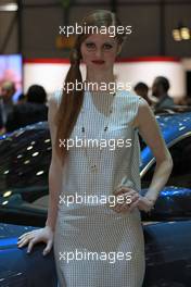 Stand Girl 03-04.03.2015. Geneva International Motor Show, Geneva, Switzerland. www.xpbimages.com, EMail: requests@xpbimages.com - copy of publication required for printed pictures. Every used picture is fee-liable. © Copyright: Photo4 / XPB Images