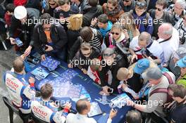 Toyota Hybrid Racing autograph session. 28.03.2015. FIA World Endurance Championship, 'Prologue' Official Test Days, Paul Ricard, France. Saturday.