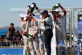 26.04.2015 - 1st position Kris MEEKE (GBR)- PaulG NAGLE (IRL), Citro&#xeb;n DS3 WRC, CITROEN TOTAL ABU DHABI WRT, 2nd position Mads OSTBERG (NOR) -  Jonas ANDERSSON (SWE), Citro&#xeb;n DS3 WRC, CITROEN TOTAL ABU DHABI WRT and 3rd position Elfyn EVANS (GBR)- Daniel BARRIT (GBR), Ford Fiesta RS WRC, M-SPORT World Rally Team 22-26.04.2015 FIA World Rally Championship 2015, Rd 4, Rally Argentina, Carlos Paz, Argentina
