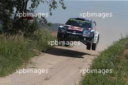 Jari-Matti Latvala,  Miikka Anttila (Volkswagen Polo WRC #2, Volkswagen Motorsport) 02-05.07-2015. World Rally Championship, Rd 7, Rally Poland, Mikolajki, Poland.
