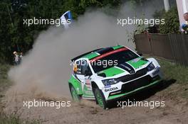 Essapeka Lappi (FIN) Skoda Fabia R5 02-05.07-2015. World Rally Championship, Rd 7, Rally Poland, Mikolajki, Poland.