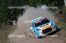 Karl Kruuda (EST) Martin Jarveoja (EST), Citroen Ds3 R5 02-05.07-2015. World Rally Championship, Rd 7, Rally Poland, Mikolajki, Poland.