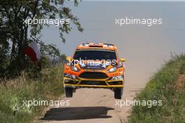 Martin Prokop, Michal Ernst (Ford Fiesta RS WRC, #21 Jipocar Czech National Team) 02-05.07-2015. World Rally Championship, Rd 7, Rally Poland, Mikolajki, Poland.