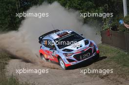 Dani Sordo (ESP) Marc Marti (ES), Hyundai I20 WRC, Hyundai Motorsport 02-05.07-2015. World Rally Championship, Rd 7, Rally Poland, Mikolajki, Poland.