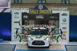 Ole-Christian Veiby (NOR) Anders Jaeger (NOR), Citroen Ds3 R3, WRC3 Winners 12-15.02.2015. FIA World Rally Championship 2015, Rd 2, Rally Sweden, Karlstad.