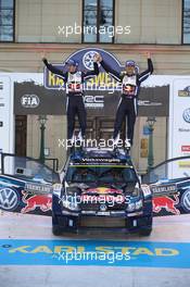 Sebastien Ogier, Julien Ingrassia (Volkswagen Polo WRC #1, Volkswagen Motorsport) 12-15.02.2015. FIA World Rally Championship 2015, Rd 2, Rally Sweden, Karlstad.