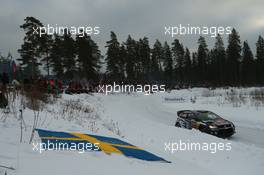 Andreas Mikkelsen ,Ola Floene (Volkswagen Polo R WRC, #9 Volkswagen Motorsport II) 12-15.02.2015. FIA World Rally Championship 2015, Rd 2, Rally Sweden, Karlstad.