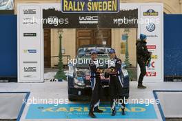 Sebastien Ogier, Julien Ingrassia (Volkswagen Polo WRC #1, Volkswagen Motorsport) 12-15.02.2015. FIA World Rally Championship 2015, Rd 2, Rally Sweden, Karlstad.