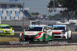 Race, Gabriele Tarquini (ITA) Honda Civic WTCC, Honda Racing Team JAS 21.06.2015. World Touring Car Championship, Rounds 11 and 12, Slovakia Ring, Bratislava, Slovakia.