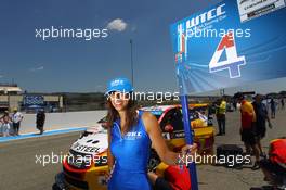28.06.2015- The grid girl of Tom Coronel (NLD) Cevrolet RML Cruze TC1, Roal Motorsport 26-28.06.2015 World Touring Car Championship, Rd 13 and 14, Paul Ricard, France