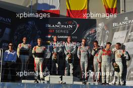 Podium race 2 26-28.08.2016. Blancpain Sprint Series, Rd 4, Budapest, Hungary.