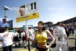 Grid girl of Marco Wittmann (GER) BMW Team RMG, BMW M4 DTM. 07.05.2016, DTM Round 1, Hockenheimring, Germany, Race 1, Saturday.