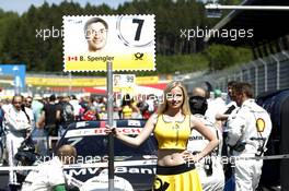 Grid girl of Bruno Spengler (CAN) BMW Team MTEK, BMW M4 DTM. 22.05.2016, DTM Round 2, Spielberg, Austria, Race 2, Sunday.