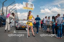 António Félix da Costa (POR) BMW Team Schnitzer, BMW M4 DTM, grid girl,  04.06.2016, DTM Round 3, Lausitzring, Germany, Saturday.