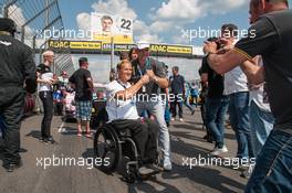Axel Schulz (GER), "The Gentle Giant",  former professional heavyweight boxer, with his fans,  05.06.2016, DTM Round 3, Lausitzring, Germany, Sunday.
