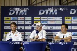 Press Conference: Marco Wittmann (GER) BMW Team RMG, BMW M4 DTM; Jamie Green (GBR) Audi Sport Team Rosberg, Audi RS 5 DTM; Robert Wickens (CAN) Mercedes-AMG Team HWA, Mercedes-AMG C63 DTM. 24.06.2016, DTM Round 3, Norisring, Germany, Friday.