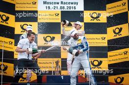 Podium: Gary Paffett (GBR) Mercedes-AMG Team ART, Mercedes-AMG C63 DTM; Robert Wickens (CAN) Mercedes-AMG Team HWA, Mercedes-AMG C63 DTM. 20.08.2016, DTM Round 6, Moscow Raceway, Russia, Saturday.