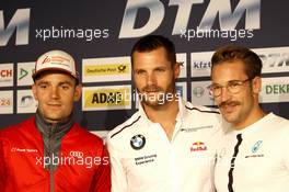 Press Conference, Jamie Green (GBR) Audi Sport Team Rosberg, Audi RS 5 DTM; Martin Tomczyk (GER) BMW Team Schnitzer, BMW M4 DTM; Maximilian Götz (GER) Mercedes-AMG Team HWA, Mercedes-AMG C63 DTM. 09.09.2016, DTM Round 7, Nürburgring, Germany, Friday.