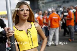 Grid girl. 10.09.2016, DTM Round 7, Nürburgring, Germany, Saturday Race.