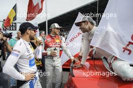Edoardo Mortara (ITA) Audi Sport Team Abt Sportsline, Audi RS 5 DTM, Miguel Molina (ESP) Audi Sport Team Abt Sportsline, Audi RS 5 DTM, Gary Paffett (GBR) Mercedes-AMG Team ART, Mercedes-AMG C63 DTM, 11.09.2016, DTM Round 7, Nuerburgring, Germany, Sunday