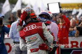 Edoardo Mortara (ITA) Audi Sport Team Abt Sportsline, Audi RS 5 DTM and Miguel Molina (ESP) Audi Sport Team Abt Sportsline, Audi RS 5 DTM. 24.09.2016, DTM Round 8, Hungaroring, Hungary, Saturday, Race 1.