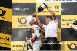 Podium: Race winner Edoardo Mortara (ITA) Audi Sport Team Abt Sportsline, Audi RS 5 DTM with Hans-Jurgen Abt (GER), Team prinicpal Abt-Audi. 24.09.2016, DTM Round 8, Hungaroring, Hungary, Saturday, Race 1.