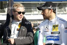 Felix Rosenqvist (SWE) Mercedes-AMG Team ART, Mercedes-AMG C 63 DTM DTM and Gary Paffett (GBR) Mercedes-AMG Team ART, Mercedes-AMG C63 DTM. 16.10.2016, DTM Round 9, Hockenheimring, Germany, Sunday, Race 2.