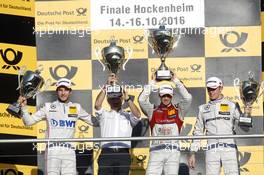 Podium: Racw winner Edoardo Mortara (ITA) Audi Sport Team Abt Sportsline, Audi RS 5 DTM; second place Christian Vietoris (GER) Mercedes-AMG Team Mücke, Mercedes-AMG C63 DTM; third place Paul Di Resta (GBR) Mercedes-AMG Team HWA, Mercedes-AMG C63 DTM. 16.10.2016, DTM Round 9, Hockenheimring, Germany, Sunday, Race 2.