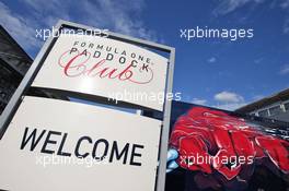 Paddock Club sign. 01.07.2016. Formula 1 World Championship, Rd 9, Austrian Grand Prix, Spielberg, Austria, Practice Day.