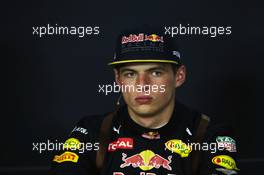 Max Verstappen (NLD) Red Bull Racing in the FIA Press Conference. 03.07.2016. Formula 1 World Championship, Rd 9, Austrian Grand Prix, Spielberg, Austria, Race Day.
