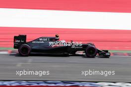 Jenson Button (GBR) McLaren MP4-31. 02.07.2016. Formula 1 World Championship, Rd 9, Austrian Grand Prix, Spielberg, Austria, Qualifying Day.