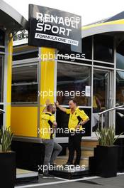 (L to R): Cyril Abiteboul (FRA) Renault Sport F1 Managing Director with Frederic Vasseur (FRA) Renault Sport F1 Team Racing Director. 02.07.2016. Formula 1 World Championship, Rd 9, Austrian Grand Prix, Spielberg, Austria, Qualifying Day.