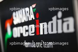 Sahara Force India F1 Team logo. 26.08.2016. Formula 1 World Championship, Rd 13, Belgian Grand Prix, Spa Francorchamps, Belgium, Practice Day.