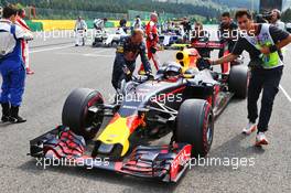 Max Verstappen (NLD) Red Bull Racing RB12 on the grid. 28.08.2016. Formula 1 World Championship, Rd 13, Belgian Grand Prix, Spa Francorchamps, Belgium, Race Day.
