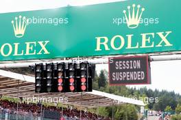 The race is stopped. 28.08.2016. Formula 1 World Championship, Rd 13, Belgian Grand Prix, Spa Francorchamps, Belgium, Race Day.