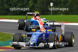 Felipe Nasr (BRA) Sauber C35. 28.08.2016. Formula 1 World Championship, Rd 13, Belgian Grand Prix, Spa Francorchamps, Belgium, Race Day.