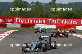 Nico Rosberg (GER) Mercedes AMG F1 W07 Hybrid. 28.08.2016. Formula 1 World Championship, Rd 13, Belgian Grand Prix, Spa Francorchamps, Belgium, Race Day.