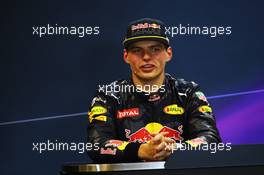 Max Verstappen (NLD) Red Bull Racing in the FIA Press Conference. 27.08.2016. Formula 1 World Championship, Rd 13, Belgian Grand Prix, Spa Francorchamps, Belgium, Qualifying Day.