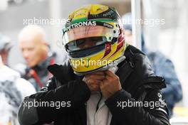 Lewis Hamilton (GBR) Mercedes AMG F1 on the grid. 13.11.2016. Formula 1 World Championship, Rd 20, Brazilian Grand Prix, Sao Paulo, Brazil, Race Day.