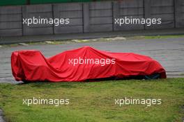 The Ferrari SF16-H of Kimi Raikkonen (FIN) Ferrari covered after he crashed out of the race. 13.11.2016. Formula 1 World Championship, Rd 20, Brazilian Grand Prix, Sao Paulo, Brazil, Race Day.