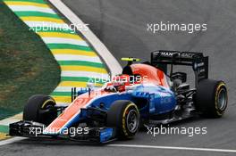 Esteban Ocon (FRA) Manor Racing MRT05. 12.11.2016. Formula 1 World Championship, Rd 20, Brazilian Grand Prix, Sao Paulo, Brazil, Qualifying Day.