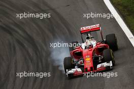Sebastian Vettel (GER) Ferrari SF16-H locks up under braking. 12.11.2016. Formula 1 World Championship, Rd 20, Brazilian Grand Prix, Sao Paulo, Brazil, Qualifying Day.